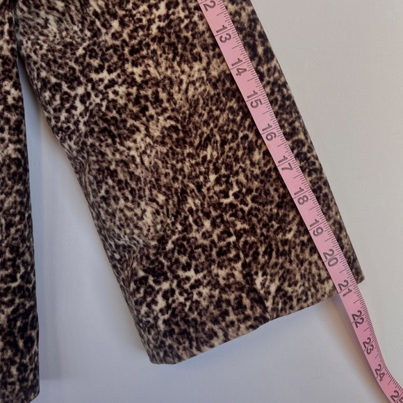 Talbots Velvet Animal Print Lined Jacket Large Accent Buttons Sz 10 Mob Wife - Picture 5 of 11